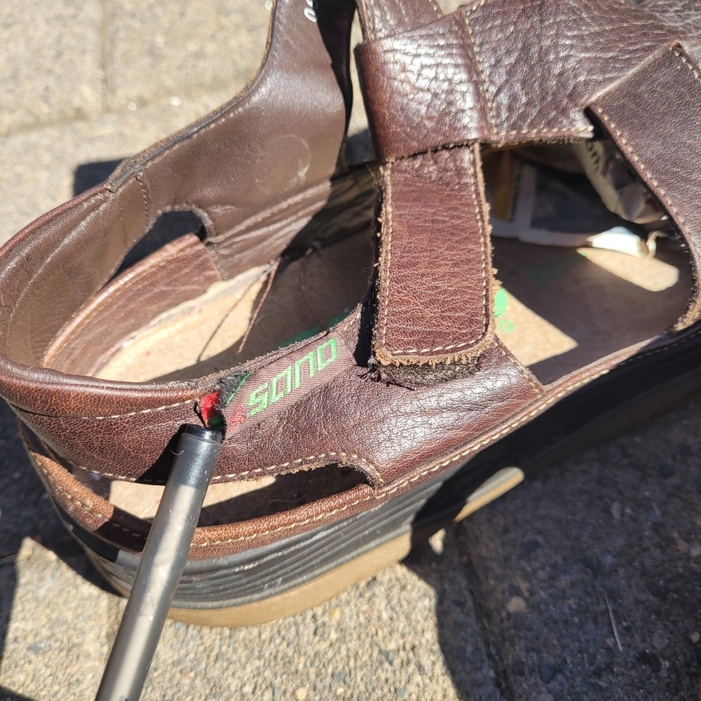 Mephisto Dark Brown Leather Fisherman Sandals - Picture 5 of 9